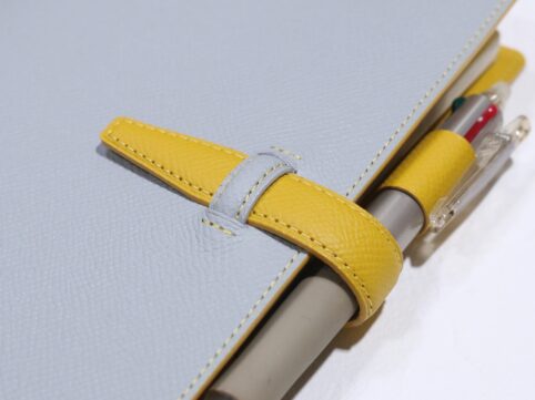 グレー/イエロー ジブン手帳(A5スリム)サイズの手帳カバー T839